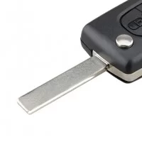 Carcasa de llave con pulsador para mando a distancia Faro Citroen C4  Picasso Con ranura JM
