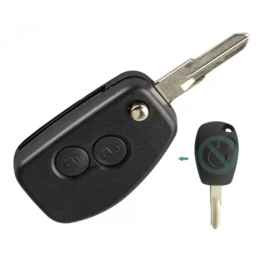 COQUE RENAULT 2 BOUTONS RETRACTABLE