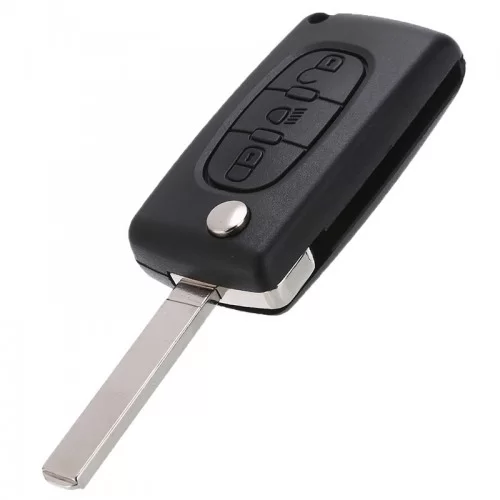 Coque clé,Porte clés pour voiture, coque porte couvercle boîtier porte clé  5008 DS5 DS6, Peugeot 208 DS3, citroën C4 - Type Rouge