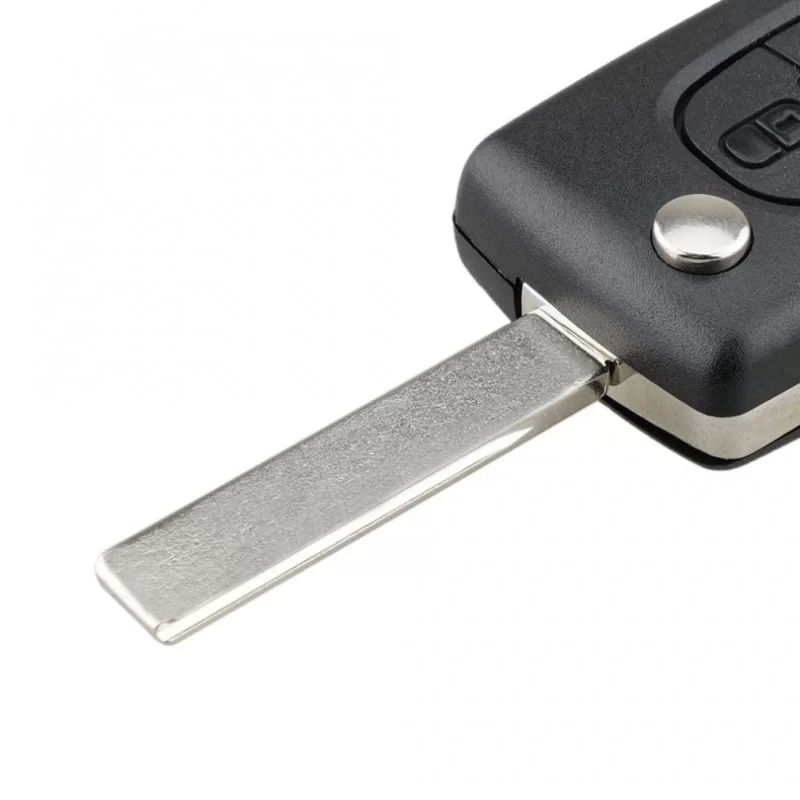 HIBEYO Coque de clé de Voiture Pliable pour Peugeot 207 307 407 308 Coque  de Protection