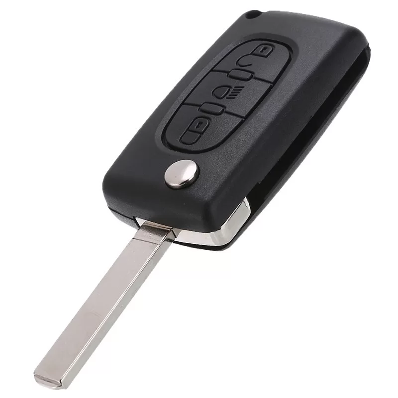 Accessoire clé de Voiture Compatible avec Peugeot Citroen Clef de Voiture  2-Bouton- Coque en Silicone