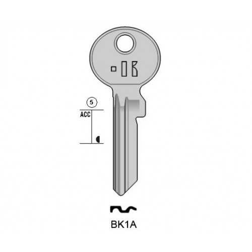 BK1A - CLES PLATES ACIER KEYLINE S/BK1X J/BK-6D