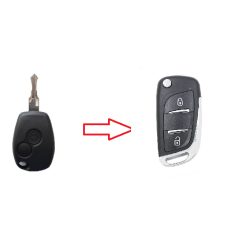 REN-CIR5A - Keyfirst Adaptable Key Compatible para Renault - Kangoo desde 2004 hasta 2010 - PCF7946 - ID46